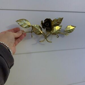 Gold Leaf/rose  Decorative Wall Hook